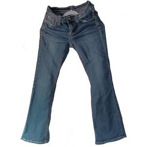 Stetson Distressed Blue 816 Bootcut Jeans Size 2